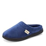 Dearfoams Women’s Microfiber Clog Slipper with Quilted Cuff,Peacoat,Medium/7-8 M US