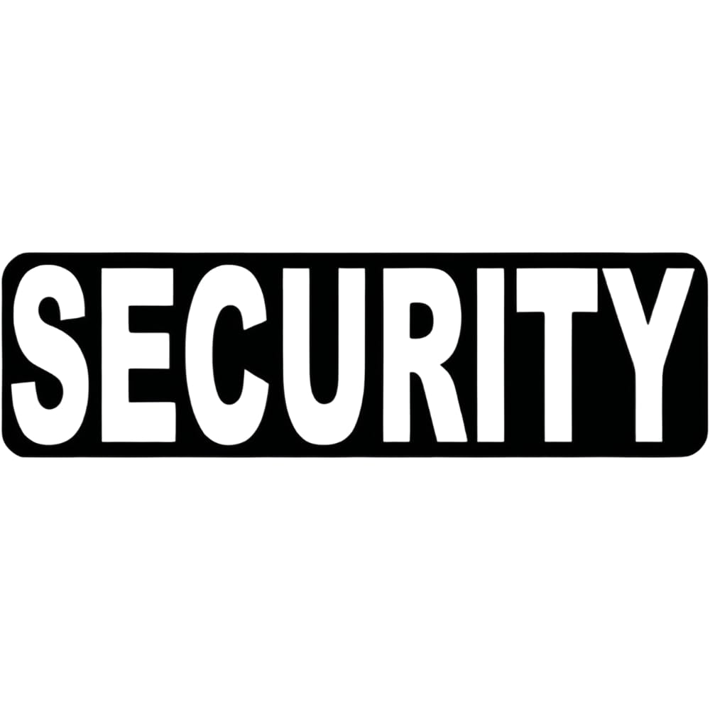 Generic Warning Security Sticker 7.8 x 2.4 Inch., RC8987, Black White