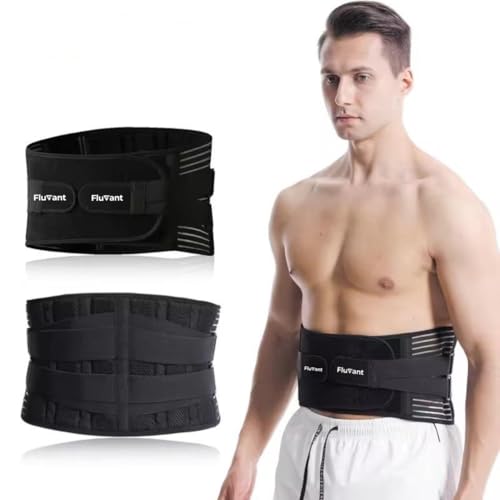 Sports Support Belt for Lower Back Adjustable Elastic Waist Trainer Wrap with Removable Pad, Back Brace for Men &amp; Women (XL)