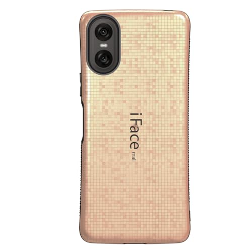 モザイク版 iFace mall Xperia 10 VI 用 ケース SO-52E SOG14 A402SO XQ-ES44 カバー 指紋防止 ワイヤレス充電 軽量 薄型 アイフェイス モール エクスペリア 10VI 耐衝撃 TPU 2重構造 (ゴールド