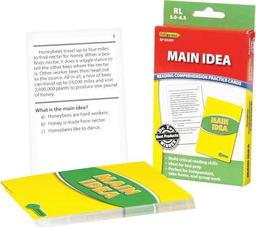 Tarjetas de comprensión de lectura Edupress Idea Principal Nivel Verde EP63401