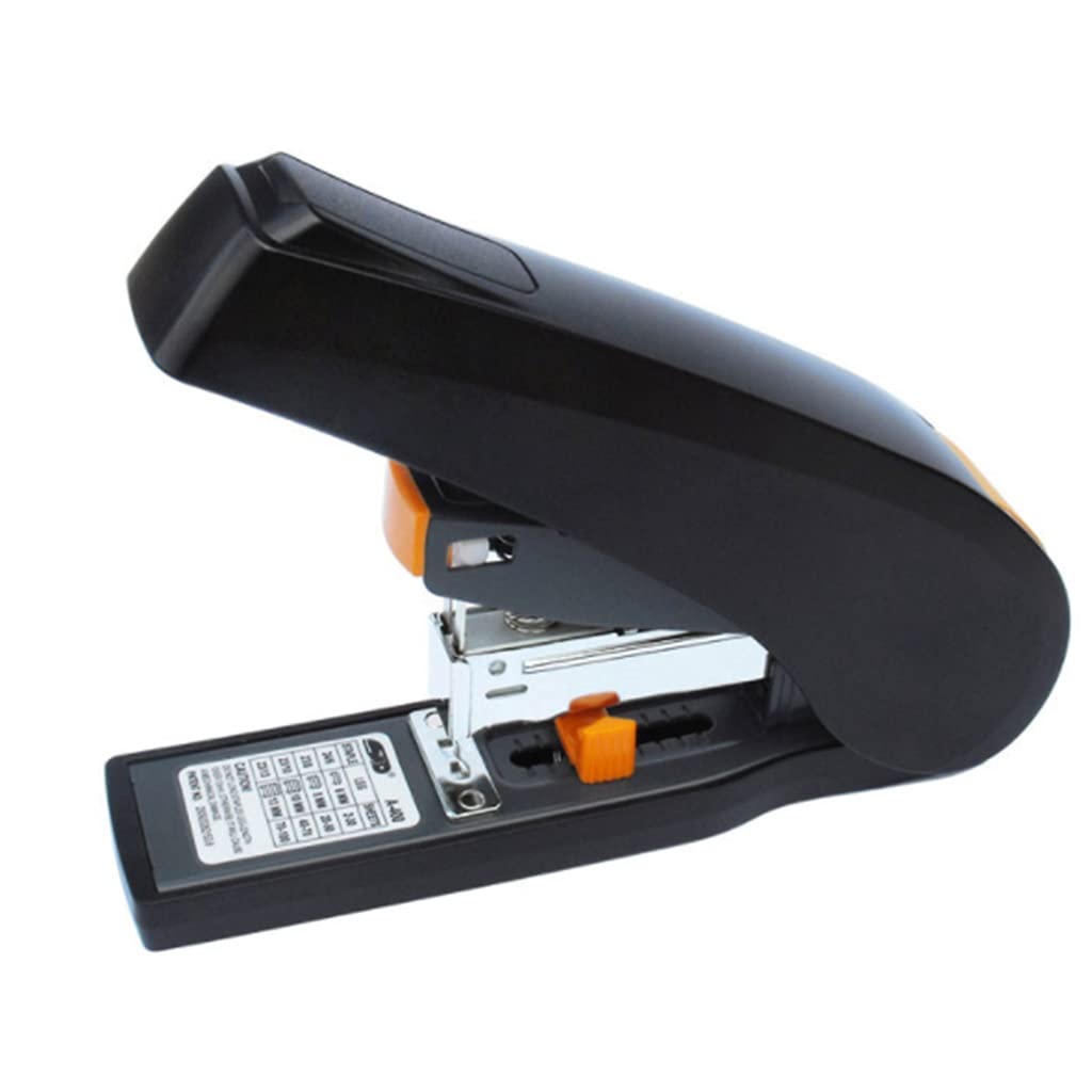 Standard Hefter schwerer laborsparender Hefter 100-Blatt-Kapazität Desktop-Hefter-Maschine for Büro-Hausschule Bürobedarf (Color : Black)