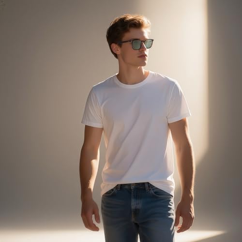 Image of Polarized Square Sunglasses for Men Ultralight Classic Retro Square Driving Shades UV400 Protection Sun Glasses