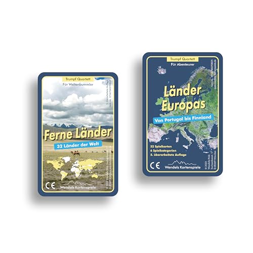 Länder Europas und Ferne Länder Trumpf Quartett Spiel 2er-Set | Wendels...