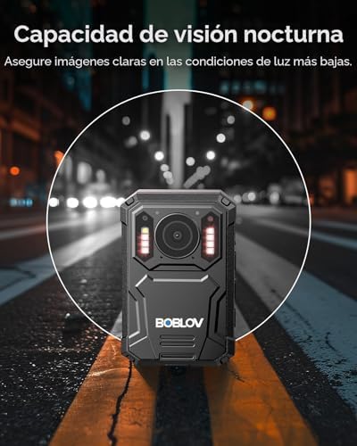 Miniatura 4 de BOBLOV Cámara Corporal KJ23Pro 2K con Visión Nocturna y Batería de 15 Horas