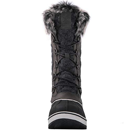 kingshow Globalwin Women's 1918 Grey/DK.Grey Winter Boots 6M