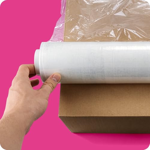 Netuno 6x transparente Stretchfolie 23my 500 mm 2,5 kg transparente Folie Polyethylen Folie Cast-Film transparent Plastikfolie Einpackfolie Umzugsfolie Verpackungsfolie Dehnfolie durchsichtig