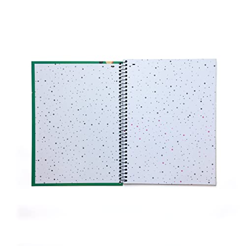 Caderno Espiral Jandaia 1 Mat 80Fls Flower Power Amarela