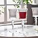 Elegant Ribbed Design Wine Glasses Set of 4, Square Wine Glasses 8oz, Long Stem Unique Modern Shape - Ripple Drinkware Embossed Goblet Glasses, For Red & White Wine Home Bar Party