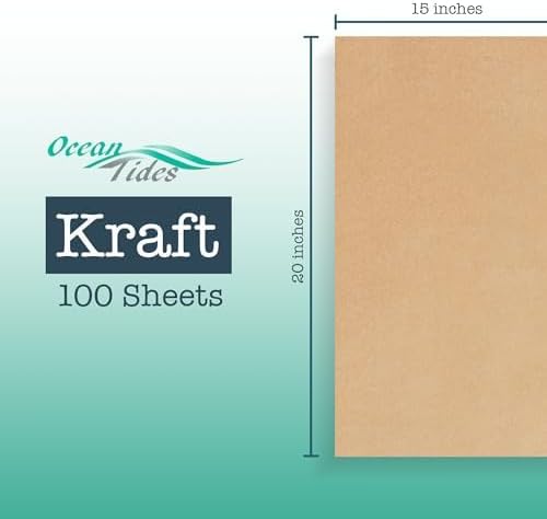 Miniatura 2 de Ocean Tides 100 hojas (14 x 20 pulgadas) de papel de regalo de Navidad, papel de seda de regalo a granel para manualidades, cumpleaños y vacaciones,