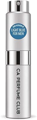 CA Perfume Impression of Dolce & Gab Light Blue For Men Replica Version Fragrance Dupes Concentrated Long Lasting Eau de Parfum Spray Refillable Atomizer Bottle 0.27 Fl Oz/8ml-X1