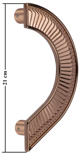 Image of Plantex Heavy Duty Main Door Handle /Door Handle for Main Door /Round Shape Main Door Handle 8 inches /Pull Push Door Handle Set- Pack of 1 (321-PVD Rose Gold Finish) - 3 Years Warranty