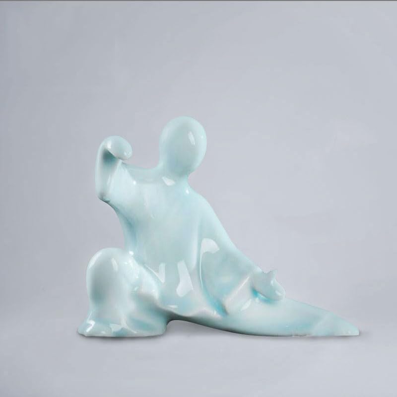Ceramiczna figurka celadon sztuki walki figurki rzeźba ceramiczna ozdoba sztuka dekoracja domu biuro prezent