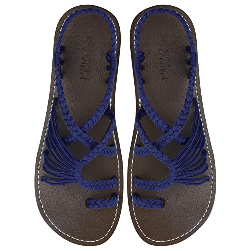 Capana Woven Women's Flat Sandals - Strappy Braided Sandals, Beach