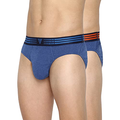 Image of Van Heusen Men Anti Bacterial Briefs - 100% Combed Cotton - Pack of 2 - Colour Fresh, Moisture Wicking