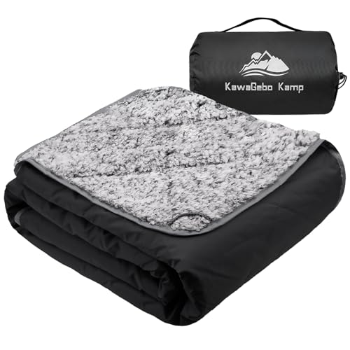 KawaGebo Kamp Sherpa Warm Outdoor Camping Blanket -...