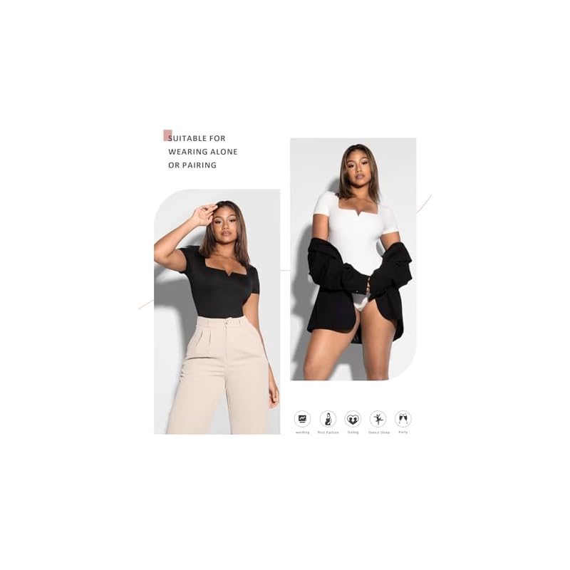 FeelinGirl-Thong-Bodysuit-for-Women-Tummy-Control-Slim-Body-Shaper-Full-Body-Plus-Size-Shapewear-Scoop-Neck-Leotard-Tops FeelinGirl-Thong-Bodysuit-for-Women-Tummy-Control-Slim-Body-Shaper-Full-Body-Plus-Size-Shapewear-Scoop-Neck-Leotard-Tops