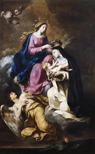 Toile d'art Sainte Rose de Lima de Carlo Cignani, impression de haute qualite en 60x90 cm