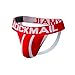 Mens Srexy Underwear Jockstraps Briefs Bikini Men Jockstraps G Strings Backless Buttocks (M, Red)