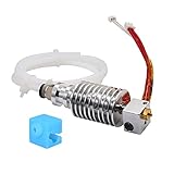 3Dプリンターヘッド ホットエンド 押出機キット 12V/ 24V 押出ヘッド I3 Mega Chiron 3Dプリンター用ストレートタイプ V5 Jヘッド アクセサリー ホットエンドセット 多機能オフィス機器 シリコンスリーブ付き (12V)