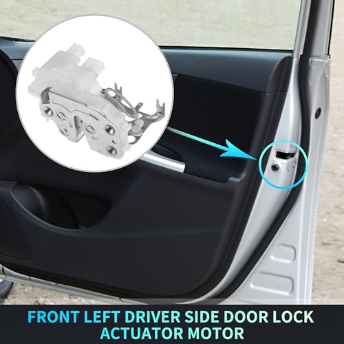Image of X AUTOHAUX Replacement Front Left Driver Side Power Door Lock Actuator Motor for Honda Accord 2003 Door Latch Actuator Assembly Replace No.72150SDAA02 White
