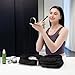 Travel Cosmetic Bag Women Portable Makeup Case Organizer Wide-open Toiletry Pouch for Cosmetics Toiletries (Black)