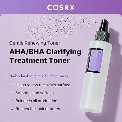 COSRX AHA/BHA Treatment Toner 5.07 fl.oz/ 150ml, Facial Exfoliating Spray for Whiteheads, Pores, Uneven Skin, Korean Toner, Not Tested on Animals, Korean Skin Care