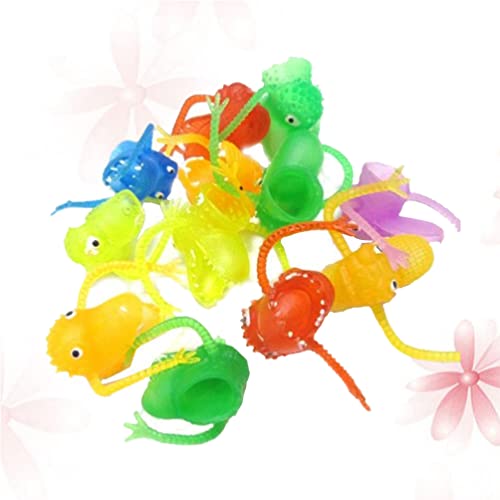 Toddmomy 20Pcs Monstro Dedo Fantoche de Borracha de Dedo Conetes Assustadores Fantoches de Festa par