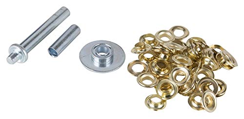 Edward Tools ET-GTK12 Grommet Kit 1/2 Inch - Heavy Duty Brass Eyelet Grommets thumb #1