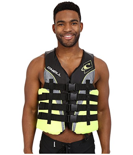 O'Neill Men's Superlite USCG Life Vest,Black/Lime/Smoke:Lime,XL