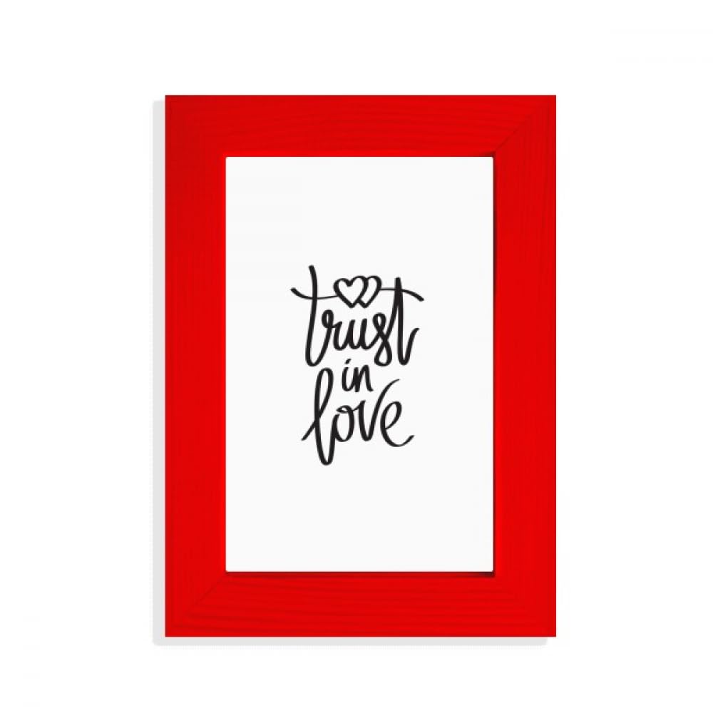 Cadre photo Trust in Love art déco rouge, idée cadeau romantique