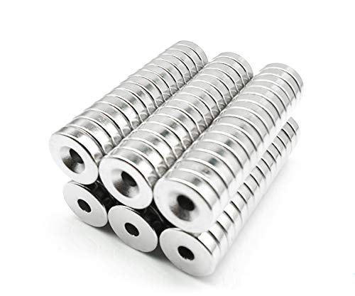 Image of 10 Pieces 15x5mm with 5mm Countersunk Hole Magnet Multi-Use Refrigerator Magnets for Refrigerator Craft Project