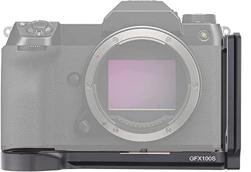 Hersmay Placa en L para GFX100S Soporte de Disparo Vertical Ajustable Placa de liberación rápida en Forma de L Soporte de Mano para Fujifilm GFX100S GFX50R II Cuerpo de cámara Arca-Swiss Standard