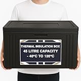 Chabrias Ltd EPP Economic Food Delivery Insulated Thermal Box Food Take Away Catering 45 Litres, Suitable to Store Gastronorm Boxes, Maintains Hot and Cold Temperatures for 4+ Hours -40°C to 120°C
