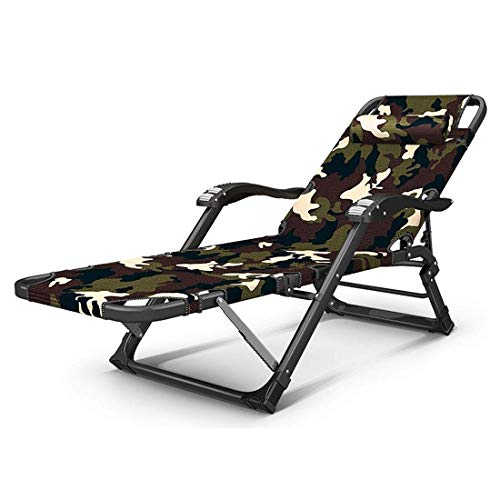 Genérico Tumbona Plegable de Metal Resistente para jardín, Patio, Playa y Camping. Tumbona portátil y Relajante, Ideal para Exteriores, Ideal para Relajarse en el jardín.