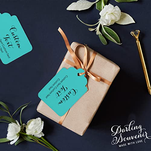 100 Pcs Personalized Paper Hang Tags Made Any Text Custom Tags Wedding Favor Gifts #TOP3