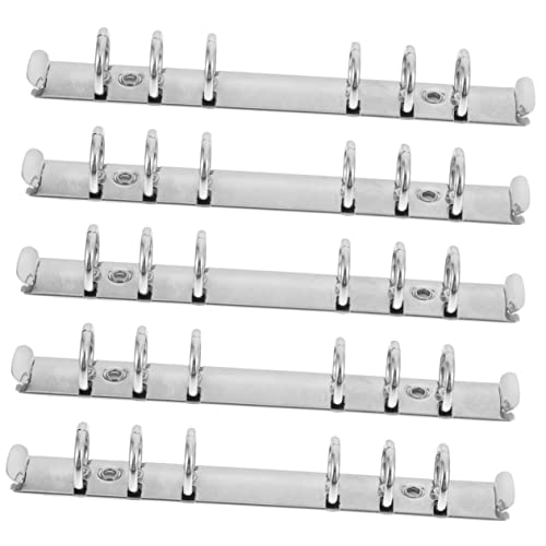 Abaodam 5個リング活頁バインダーメカニズム ルーズリーフ対応 取り付け簡単 ページ追加 取り外し自在 ノート手帳用 オフィス 学校 家用