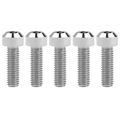 Image of Titanium Torx Square Head M6 x 10 15 20 25 30 35 40 45 50 60 65 70 80mm Screw Pack of 5 (Normal Titanium, M6x20mm)