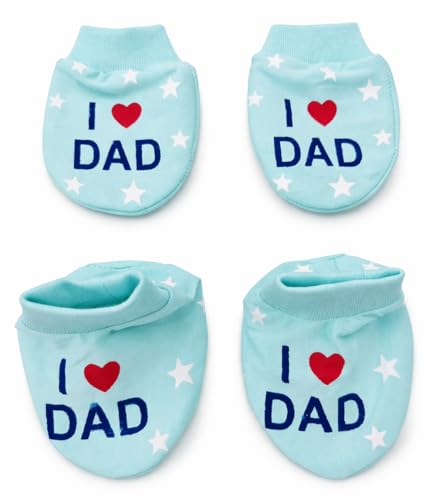Image of Cuteably Newborn Baby Jhabla, Cap, Mittens, Booties, Nappy Combo Set, Soft & Breathable Cotton, Unisex, 0-3 Months