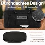 elb finesse ® Premium Kinderwagen Organizer I Wasserabweisender Buggy Organizer inkl. Schultergurt I Kinderwagen Taschen I Kinderwagen Zubehör I Getränkehalter Kinderwagen (Schwarz)