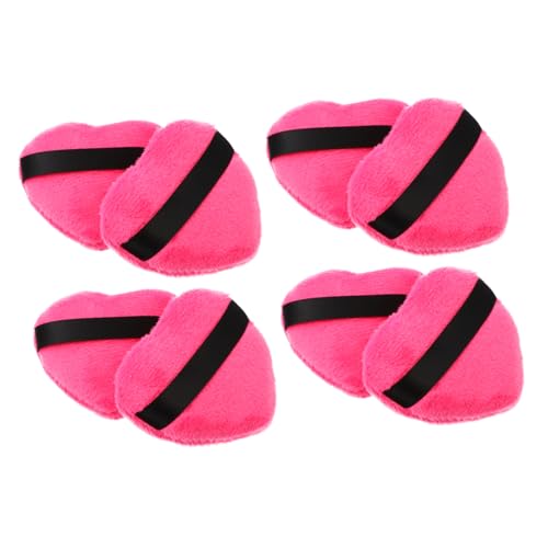 VICASKY Cosmetic Cushion 8pcs Face Body Powder Puff Heart Shaped Sponges Makeup Strap for Needs