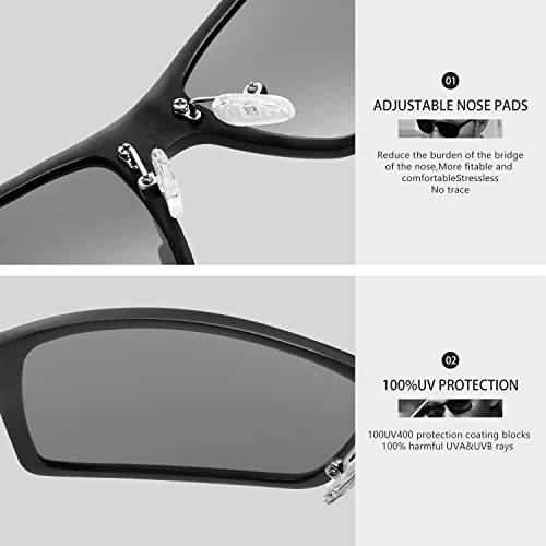 Image of DUCO Sunglasses Men Polarized Sports Sunglasses for Driving Golfing Fishing Shades UV400 Protection 8202
