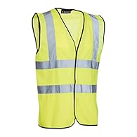 BE SAFE, BE SEEN: Whether you're working on site or simply out and about, this sleeveless vest/waistcoat gives you maximum visibility, ensuring you can be seen from distance and keeping you safe PRACTICAL & FUNCTIONAL: Made from soft yet durable poly...