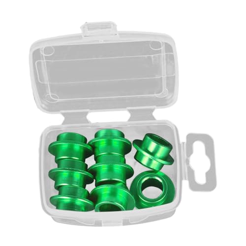 rockible 8Pcs Roller Skate Bearing Spacers Shaft Spacers Portable with Storage Box Accessories Bushing Spacers for Women Roller Skate, Green