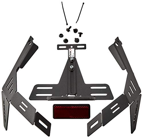 Support de plaque Puig 1612N noir pour éliminer les vibrations de plaque avec fixation sécurisée