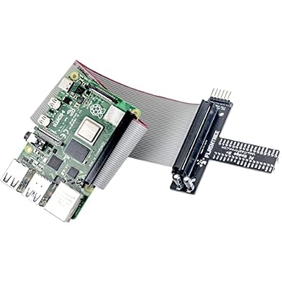whiteeeen GPIO Breakout Expansion Board T-Type GPIO Adapter + 40 Pin Flat Ribbon Cable (8) Compatible with Raspberry Pi 5/4/3/2/1/Zero