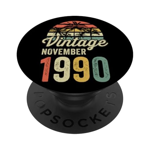 Nacidos en 1990 Noviembre Regalo Cumpleaños 30 Años Vintage PopSockets PopGrip Intercambiable