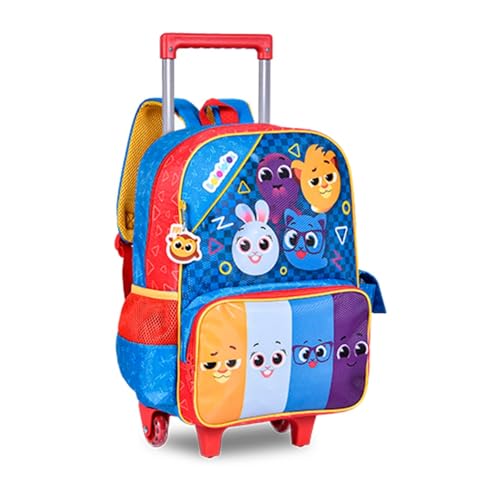 Kit Mochila Rodinha 16, Lancheira e Estojo Bolofofos - Clio Style