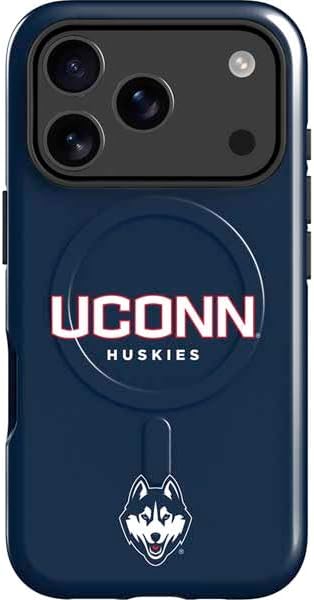 Skinit Impact Phone Case Compatible with iPhone 17 Pro Max Magsafe - Officially Licensed University of Connecticut Huskies UConn Design