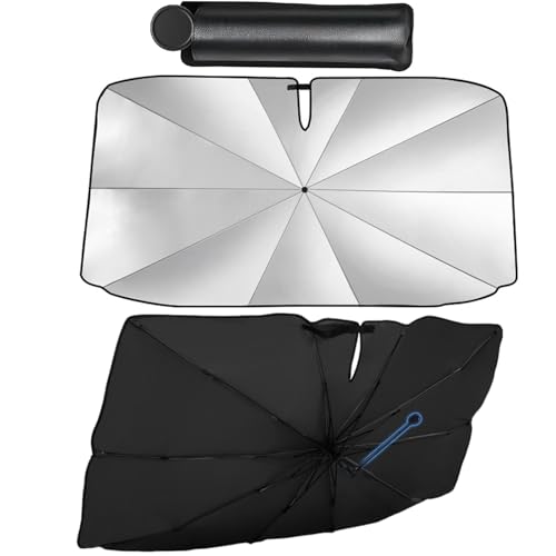 Parasol para parabrisas delantero de coche 140x79 cm con bolsa de almacenamiento para SUV y furgoneta